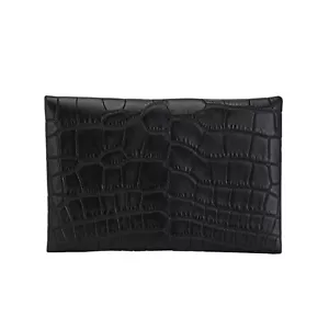 Hermes Calvi Card Holder Black Matte Exotic New w/Box - Picture 1 of 5