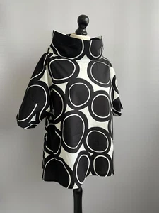 ID CLOTHING Lovely, Arty Bardot Neck Stretch Woven Cotton Top OS 48" Chest - Picture 1 of 7