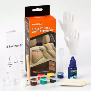 Kit de reparación de cuero kit de bricolaje vinilo cuero líquido agujeros asientos de coche parches muebles - Imagen 1 de 18