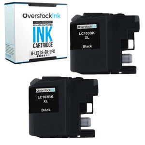 Cartucho de tinta negro 2PK LC-103 XL para Brother MFC-J4610DW J470DW J4710DW J475DW - Imagen 1 de 1
