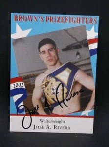 2002 Brown's Prizefighters JOSE A RIVERA Autographed Card JSA COA BUF - Picture 1 of 3