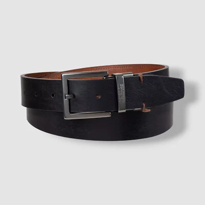 Cinturón reversible de imitación de cuero negro y marrón Kenneth Cole Reaction para hombre 38-40 Foto 1 de 3