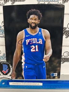 JOEL EMBIID SIGNED AUTOGRAPHED 8x10 BASKETBALL PHOTOGRAPH BECKETT BAS COA - Picture 1 of 4