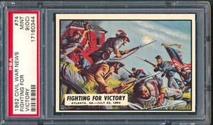 1962 Topps Civil War News #74: Fighting for Victory ~ PSA 9 oc - Picture 1 of 2