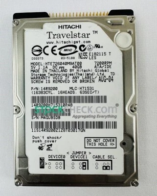 Hitachi HTE726040M9AT00 14R9200 Hard Disk Drive - Image 1 of 4