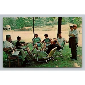 Vintage Greenwood Hills Bible Conferences & Camps Postcard written unposted - Picture 1 of 2