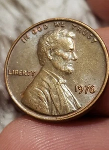 1976 Lincoln Penny ohne Münzzeichen breit AM 3,1g - Bild 1 von 3