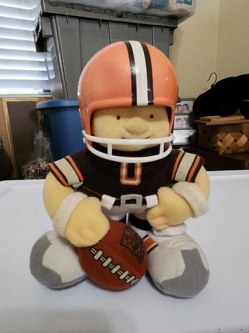 1983 Tudor Games NFL Huddles Cleveland BROWNS Mascot 8” Plush Souvenir Doll Cover
