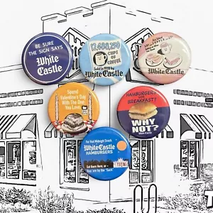 White Castle Hamburgers Knopf 6er-Pack Schieberegler - Bild 1 von 2