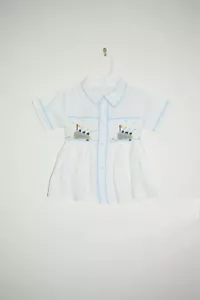 Nuevo con etiquetas Conjunto Smocked Ocean Boats Big Boy 3T - Imagen 1 de 4