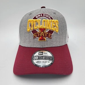 Iowa State Cyclones New Era 39Thirty Fitted L/XL Gray Red Yellow Hat Cap Mens - Picture 1 of 7