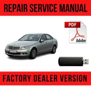 Mercedes Benz C Class 2007-2015 Factory Repair Manual USB