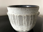 VINTAGE: feine Keramik FAT LAVA &#220;bertopf UMTOPF  grau-wei&#223;  h=11,5cm