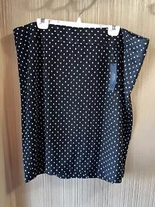 New Lane Bryant Black & White Polka Dot Skirt Women’s Plus Size 24 - Picture 1 of 6