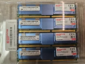 16GB TOTAL Micron 4X 4GB 2RX4 PC2-5300F-555-12-E0 MT36HTF51272FZ-667H1D6 - Picture 1 of 2