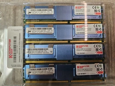 16GB TOTAL Micron 4X 4GB 2RX4 PC2-5300F-555-12-E0 MT36HTF51272FZ-667H1D6 Foto 1 de 2