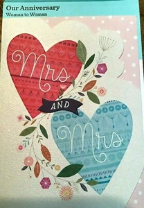 OUR ANNIVERSARY Card for My WIFE from your WIFE- SAME SEX LGBT- Hallmark 46O - Picture 1 of 6