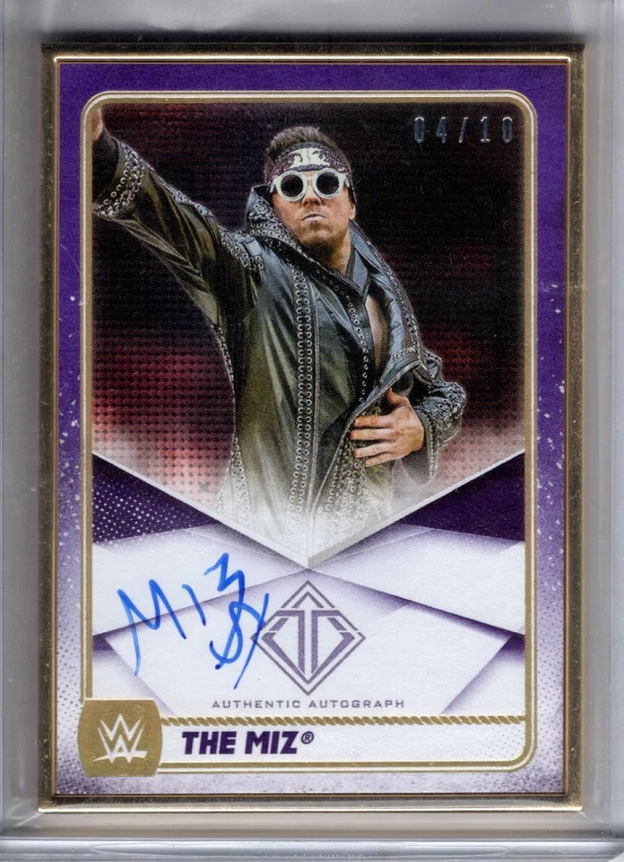 2020 Topps WWE Transcendent Auto THE MIZ Gold Framed AUTOGRAPH 04/10 Purple SSP - Image 1 of 1