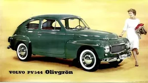 Original vintage poster VOLVO PV 544 FAMOUS SWEDISH CAR 1958 - Picture 1 of 1