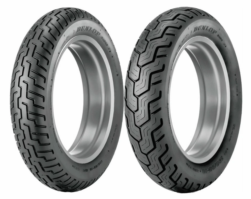 New Dunlop 100/90-19 & 150/90-15 D404 Tire Set For Kawasaki Vulcan 750A/1500A, B - Image 1 of 1