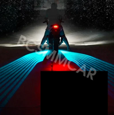 Motorcycle LED Welcome Lights Blue  Wings Projector Light Taillight Decora - Image 1 of 4