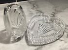 Waterford Crystal Bud Vase and Heart Trinket/Candy Dish