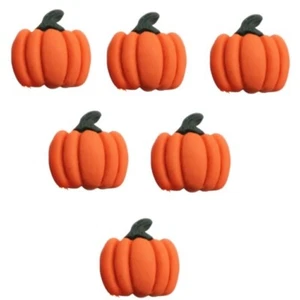 Pumpkins - Flat Back Embellishments - Craft Sewing Scrap - Shelly's Buttons - Picture 1 of 2
