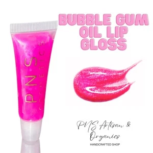 Bubble Gum Oil Lip Gloss- organic moisturizer, dryness repair. sexy lips, 10 ml - Picture 1 of 5