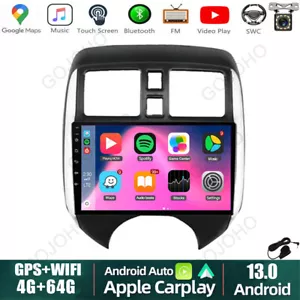 Android 13 For Nissan Versa Note 2014-18 Car Radio Stereo GPS Navi Wifi Carplay - Picture 1 of 19