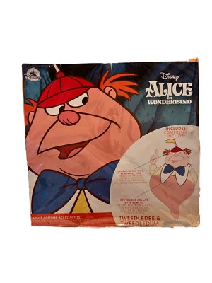 Nuevo Disney Alicia en el País de las Maravillas Tweedledee y Tweedledum Disfraz Conjunto de Accesorios Foto 1 de 2