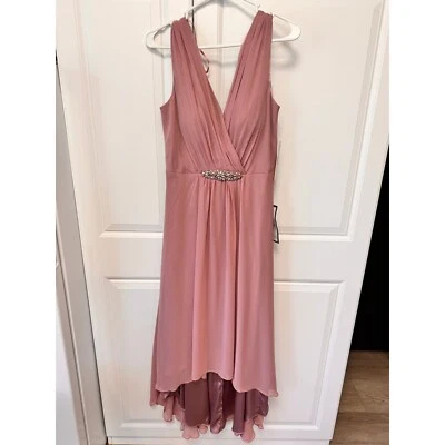 Nuevo con etiquetas Vestido Formal Eliza J Detalle Estrás Cuello en V Vestido de Noche 10P 10 Pequeño Foto 1 de 4