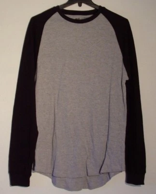 NWT MENS 1XL EVOLUTION XL BLACK GRAY LONG SLEEVE PULLOVER THERMAL SHIRT #1481 - Image 1 of 4