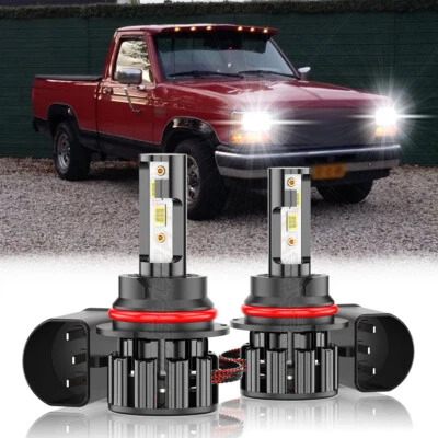 For FORD Ranger 1990-2011 LED Headlights Kit 9007 HB5 6000K White High Low Bulbs - Image 1 of 4