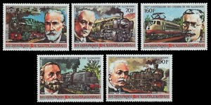 República Centroafricana 1986 - Mi-Nr. 1259-1263 A ** - MNH - Locomotoras - Imagen 1 de 1
