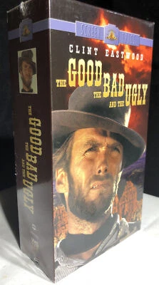 The Good the Bad and the Ugly -Clint Eastwood Western VHS 1998 2-Tape Set SEALED - Image 1 of 4