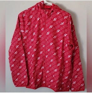Adidas Unisex Red/White Jacket, Can Fit For Women Size S. - Picture 1 of 5