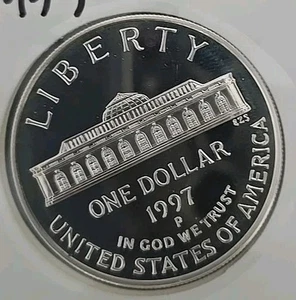 Proof 1997 P Botanic Garden Flower US Commemorative Silver Dollar Uncirculated - Picture 1 of 2