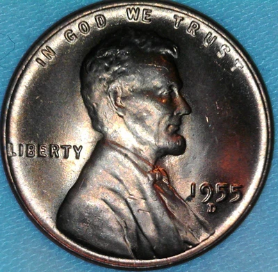 1955 D Lincoln wheat cent RPM-009 - Image 1 of 4