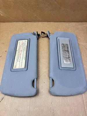 1987-1996 Nissan Pathfinder Hardbody Pickup Sun Visors Gray Cloth w/ Mirrors OEM - Image 1 of 4