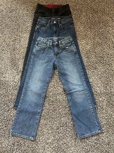 Lot of 3 | Boys Old Navy Levi’s Blue Black Jeans Size 8 Adjustable Waist EUC - Picture 1 of 10