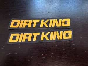 DIRT KING FABRICATION 2PC STICKER SET BLACK AND GOLD 5"X1/2" - Picture 1 of 1