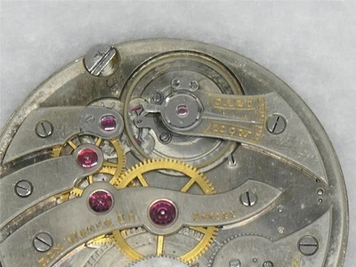 VERY RARE 39MM TOUCHON 17 JEWEL NICKEL 2.5MM TH. POCKET WATCH MOVEMENT, RUNNING! - Image 1 of 4