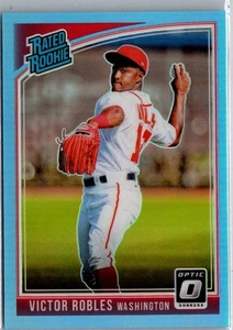 Victor Robles 2018 Donruss Optic Rated Rookie Carolina Blue Refractor/50 RC 💎 - Imagen 1 de 2