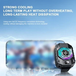 RGB Gaming Phone Cooler with Adjustable Speed for Effective Heat Dissipation - Zdjęcie 1 z 3