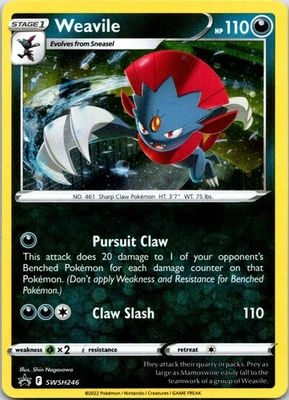 Weavile - (Cosmos Holo) Promo SWSH: Sword & Shield Promo Cards SWSH246 NM - Image 1 of 2