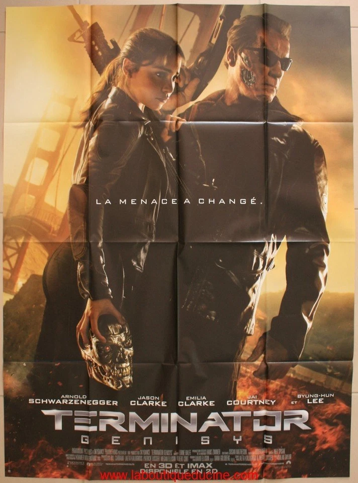 TERMINATOR GENISYS Affiche Cinéma / Movie Poster ARNOLD SCHWARZENEGGER - Photo 1/1