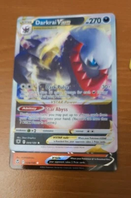 POKEMON ERROR MISPRINT BORDER CARD DARKRAI VSTAR 99/189 Astrial RADIANCE  - Image 1 of 4