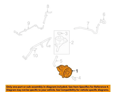 Used Power Steering Pump fits: 2009 Ford Fusion 3.0 Grade A - Изображение 1 из 3