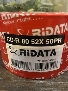 50 RIDATA SILVER CD-R 80 52X 700MB Media Disc - Picture 1 of 5