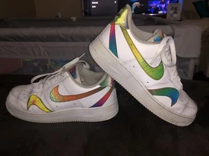 Size 8 - Nike Air Force 1 Low Misplaced Swoosh - White CK7214 101 - Picture 1 of 6